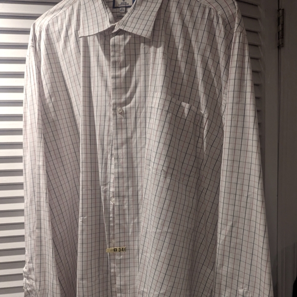 100 percent COTTON XXL WHITE STRIPE BUTTON UP - Picture 1 of 2